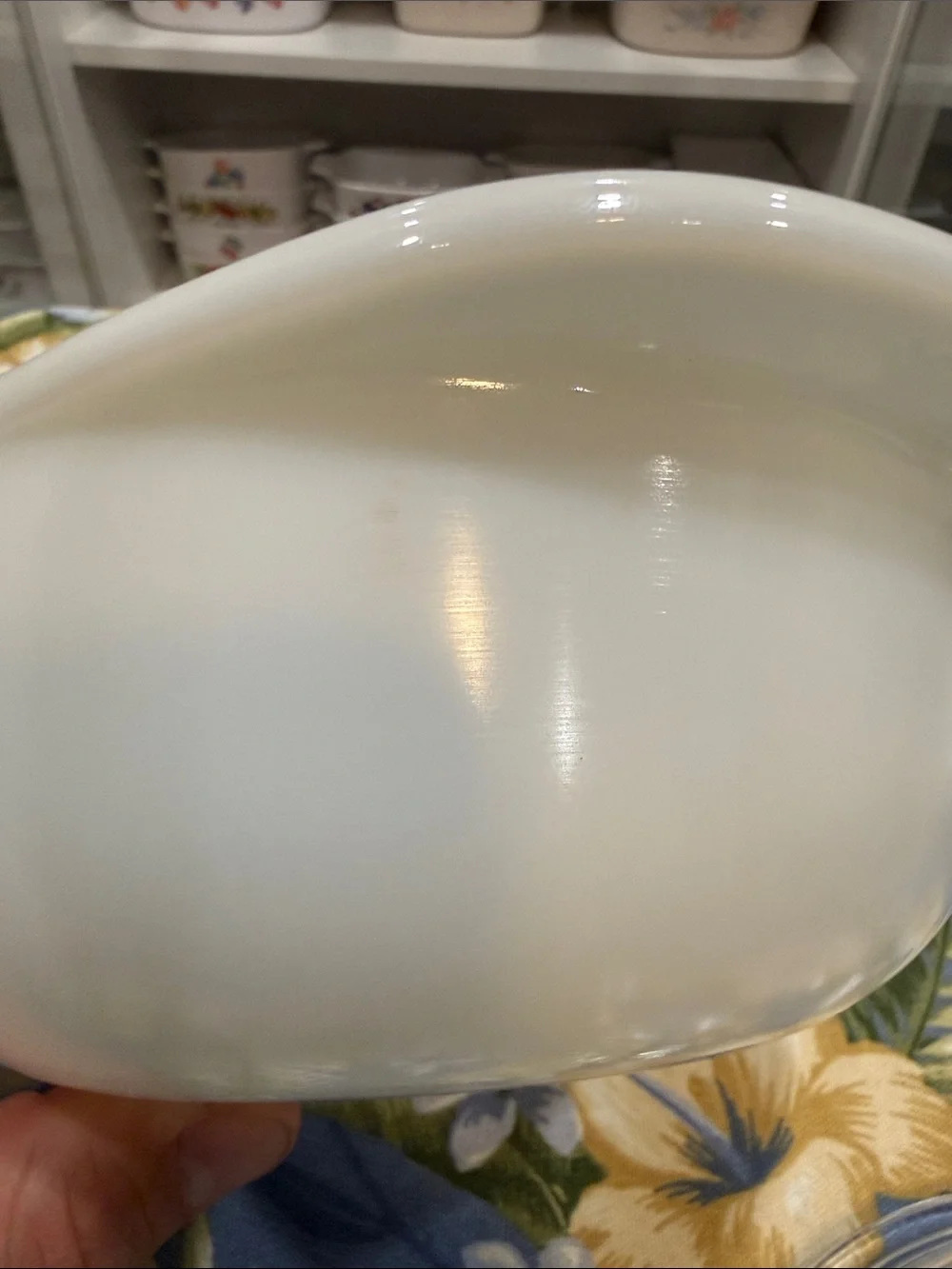 Pyrex White Milk Glass Baking Dish Lid 022         1 Liter